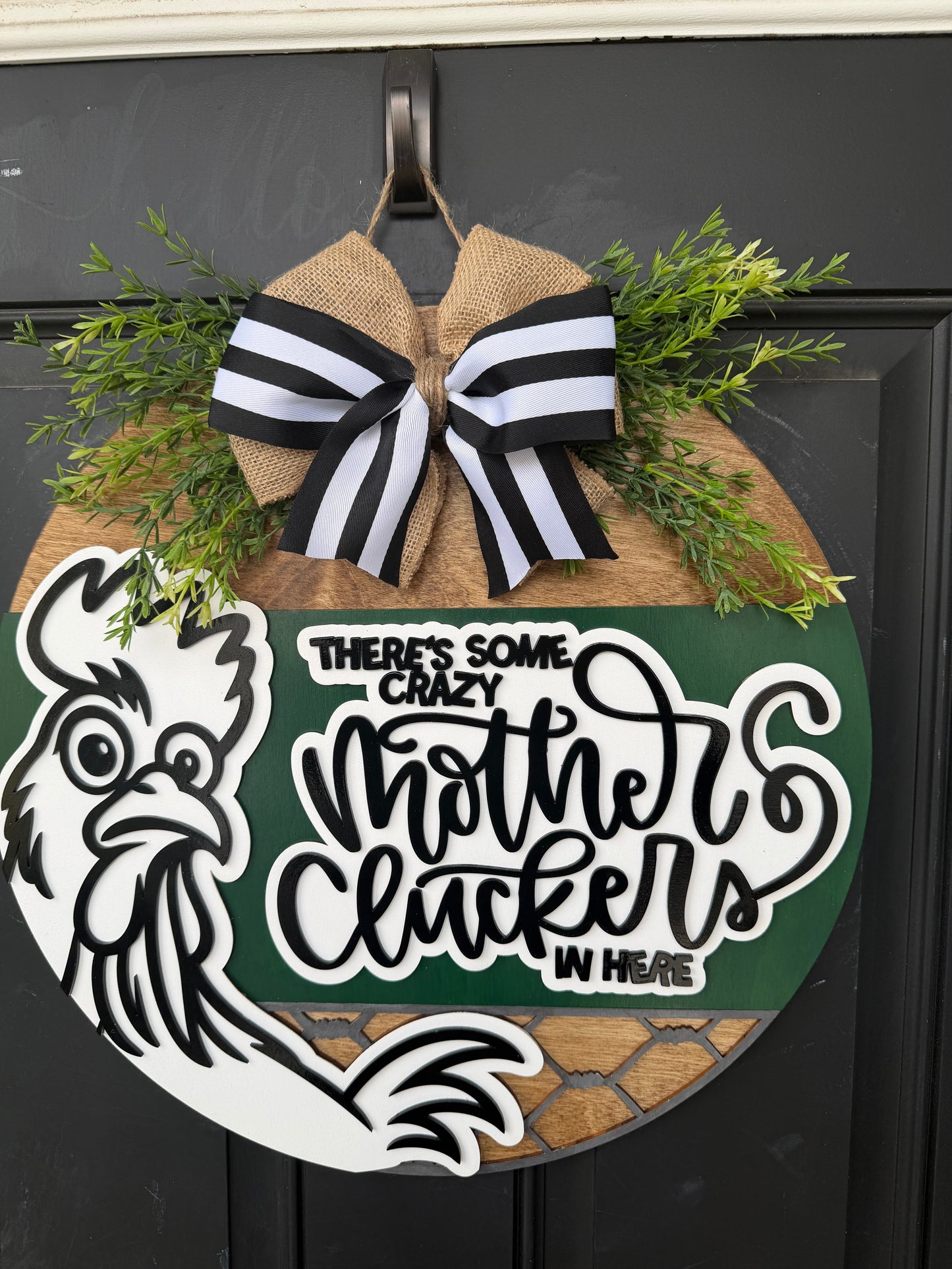 Mother Cluckers 18” door hanger